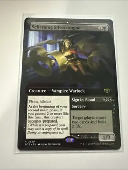 Scheming Silvertongue (Extended Art) #329 NM Secrets of Strixhaven SOS Magic MTG - Image 1