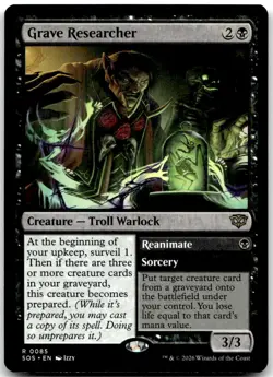 MTG Grave Researcher // Reanimate Secrets of Strixhaven SOS #85 rare NM HOT! - Image 1