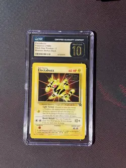 CGC Pristine 10 Electabuzz black Star Promo Mewtwo Strikes Back 1999 Pokemon - Image 1