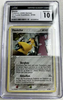 2006 Pokemon Ex Kristall Huter Flunkifer Holo Folie CGC 10 Nm-Mt - Image 1