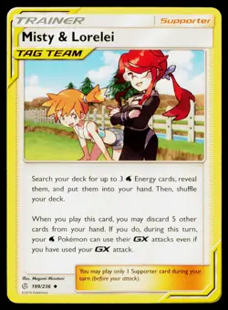 Misty & Lorelei - 199/236 Uncommon Pokemon SM - Cosmic Eclipse NM - Image 1