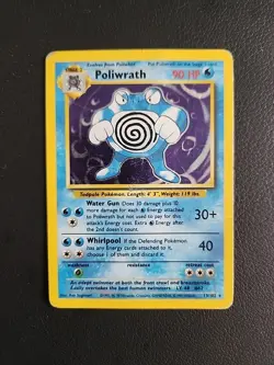 Poliwrath - 13/102 - Base Set Holo Rare Pokemon Card - DMG - Image 1