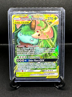 VENUSAUR & SNIVY GX Pokemon Cosmic Eclipse Tag Team Holo PACK FRESH! 1/236 - Image 1