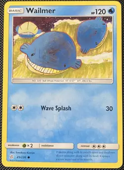Wailmer 45/236 Sm-Cosmic Eclipse Regular - Pokemon Card - Image 1