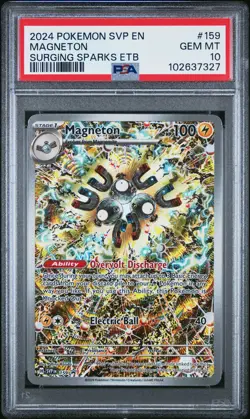 2024 POKEMON SVP EN-SV BLACK STAR PROMO #159 MAGNETON PSA 10 - Image 1
