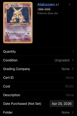 Alakazam 1/102 Base Set Holo Unlimited English 1999 Wizards of the Coast - Image 3