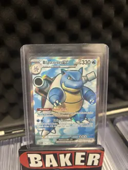 Pokemon Blastoise EX Ultra Rare Holo 184/165 Sv Scarlet & Violet 151 330 HP Card - Image 1
