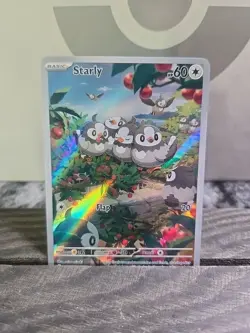 Pokemon Tcg Starly 221/198 SV01: Scarlet & Violet Base Set Holo - Image 1
