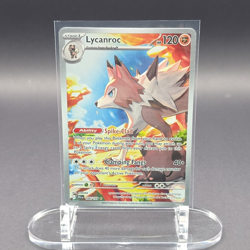 Pokemon Lycanroc 166/159 SV09 Journey Together Holo Rare 120 HP Clamping Fangs - Image 1