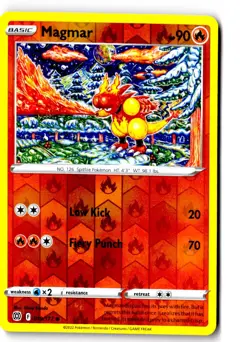 Magmar 019/172 Common Brilliant Stars Pokemon Reverse Holo Lightly Played - Image 1