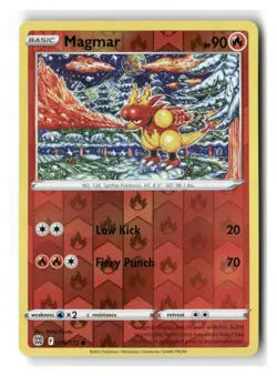 Magmar 019/172 Common Brilliant Stars Pokemon Reverse Holo Near Mint - Image 1
