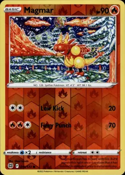 Magmar 019/172 Common Brilliant Stars Pokemon Reverse Holo Near Mint - Image 1
