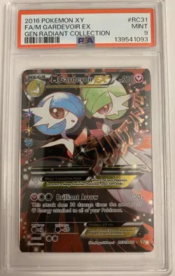 2016 POKEMON XY GENERATIONS RADIANT COLL #RC31 FULL ART/M GARDEVOIR EX PSA 9 - Image 1