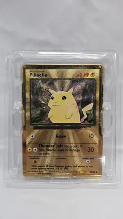 Pokemon Gold Metal Pikachu Card 58/102 - Celebrations Ultra Premium Collection - Image 1