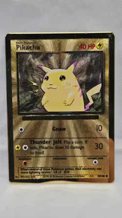 Pokemon Gold Metal Pikachu Card 58/102 - Celebrations Ultra Premium Collection - Image 3