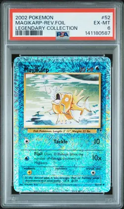 2002 POKEMON LEGENDARY COLLECTION #52 MAGIKARP-REVERSE FOIL PSA 6 - Image 1