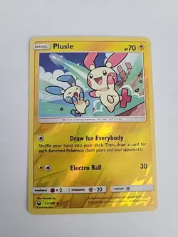 Pokemon 2018 Celestial Storm Plusle 53/168 Reverse Holofoil NM - Image 1