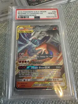 PSA 10 2019 Pokemon Sun & Moon Reshiram & Charizard GX Unbroken Bonds #20 - Image 2