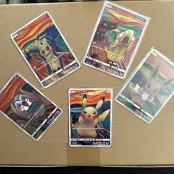 Pokemon METAL Card Set Pikachu Mimikyu 286-290/SM-P MUNCH Scream Promo Japanese - Image 1