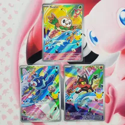 Rowlett 043 + Litten 044 + Popplio 045 - First Partner Pokemon Cards #L510 - Image 1