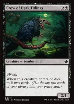 MTG Foundations C Crow of Dark Tidings #0519 PLAYSET 4X X4 - Image 1