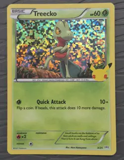 Treecko 3/25 Holo McDonald's 25th Anniversary Promo Pokemon Card - Image 1