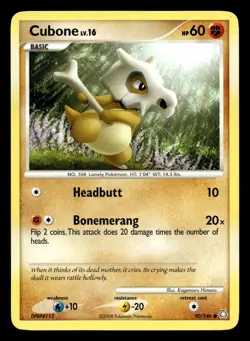 Cubone 90/146 Common Legends Awakened Pokemon LP - Image 1