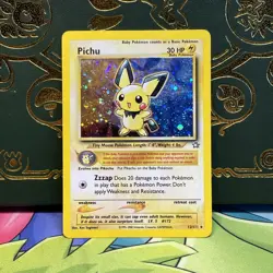 Pichu - 12/111 - Pokemon Neo Genesis Holo Swirl Card WOTC MP - Image 1
