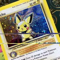 Pichu - 12/111 - Pokemon Neo Genesis Holo Swirl Card WOTC MP - Image 2
