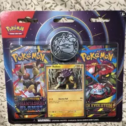 Pokemon TCG Mega Evolution Phantasmal Flames Booster & Promo Pack Raikou 2 Packs - Image 1