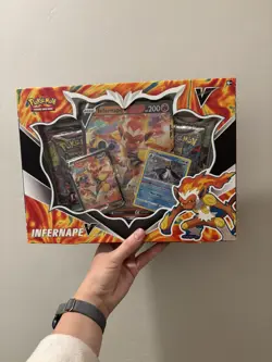 Pokemon TCG Infernape V Collection Box Factory SEALED SWSH Booster Packs - Image 1