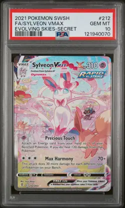 2021 POKEMON SWORD & SHIELD EVOLVING SKIES SECRET FULL ART/SYLVEON VMAX PSA 10 - Image 1