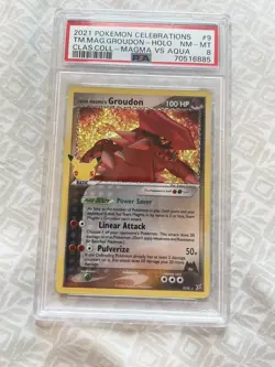2021 Pokemon Celebrations Groudon #9 PSA 8 - Image 1
