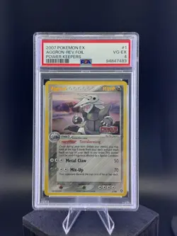 AGGRON REVERSE HOLOFOIL #1 POWER KEEPERS PSA 4 POKEMON TCG - Image 1
