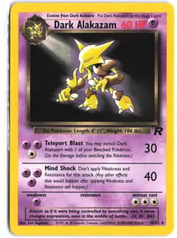 Dark Alakazam 18/82 Rare Team Rocket Pokemon Unlimited - Image 1