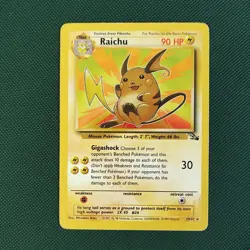 Unlimited Raichu Fossil 29/62 The Pokemon Company 1999 English Rare HP 90 - Image 1