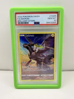 Pokemon 2022 Brilliant Stars Zekrom TG05 Full Art Holo Ultra Rare PSA 10 - Image 1