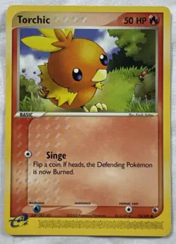 Torchic 74/109 EX Ruby & Sapphire 2003 Pokemon TCG LP - Image 1