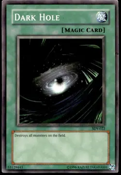 Dark Hole SDY-022 Unlimited Common MP Yu-Gi-Oh! TCG Excellent Condition - Image 1