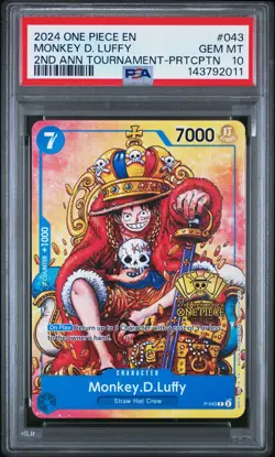 2024 ONE PIECE PROMOS #043 MONKEY D. LUFFY PSA 10 - Image 1