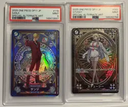 LOT OF 2 ONE PIECE SANJI SP OP11 JP PSA 9 & STUSSY SP OP11 JP PSA 9 - Image 2