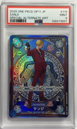 LOT OF 2 ONE PIECE SANJI SP OP11 JP PSA 9 & STUSSY SP OP11 JP PSA 9 - Image 3