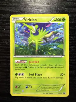 Pokemon Virizion Black Star Promo BW70 NM Near Mint 2012 Nintendo Card TCG Holo - Image 1
