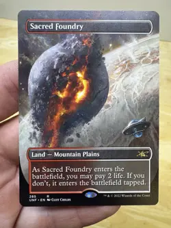 Sacred Foundry (Borderless) #285 (NM) Unfinity UNF Magic MTG - Image 1