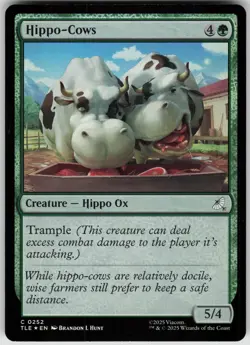 MTG Hippo Cows Foil NM Avatar: The Last Airbender: Eternal Legal Magic 252 - Image 1