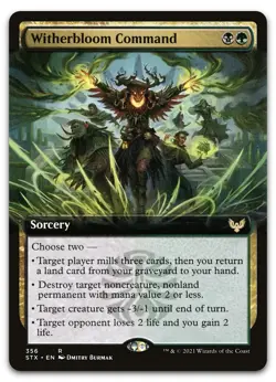 Witherbloom Command (Extended Art) #356 (NM) Strixhaven STX Magic MTG - Image 1