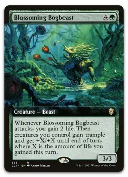 Blossoming Bogbeast (Extended Art) #386 (NM) Commander 2021 C21 Magic MTG - Image 1
