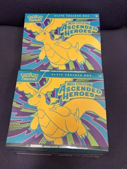 Pokemon Ascend Heroes ETB Lot of 2 Elite Trainer Boxes Factory Sealed In Hand - Image 1