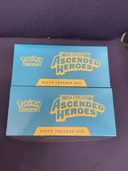 Pokemon Ascend Heroes ETB Lot of 2 Elite Trainer Boxes Factory Sealed In Hand - Image 2