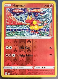 Pokemon TCG Magmar Brilliant Stars 019/172 Reverse Holo Common - Image 1
